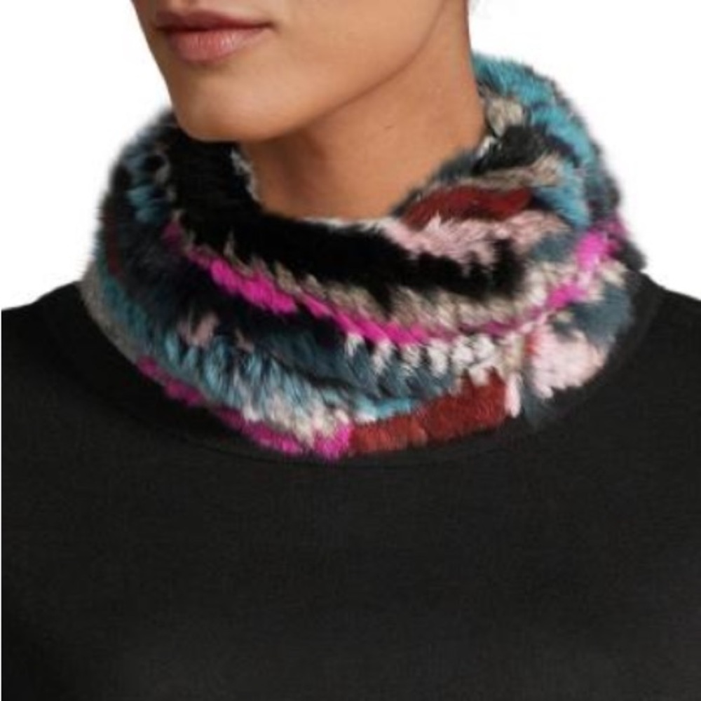 Jocelyn • Multicolor Fur Headband & Neck Warmer